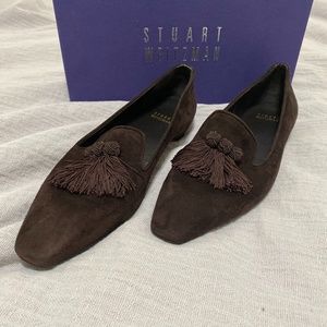 Stuart Weitzman  Deep Brown Suede loafer
